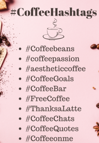 Bunch of popular coffee-related hashtags 