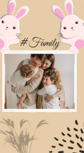 Image with a parents hashtag depicting a husband and wife with their two children