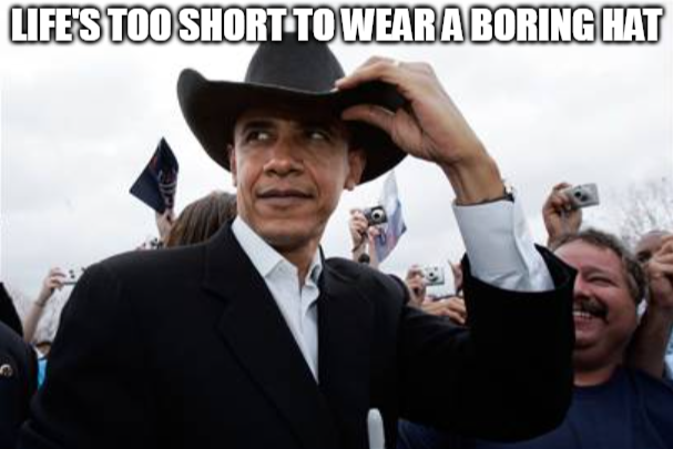 Cool hat meme featuring Barak Obama