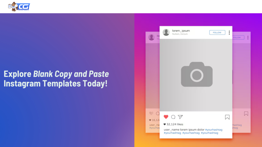 Explore blank copy and paste instagram templates today 