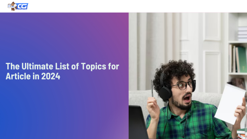 A writer is excited to see the topics list