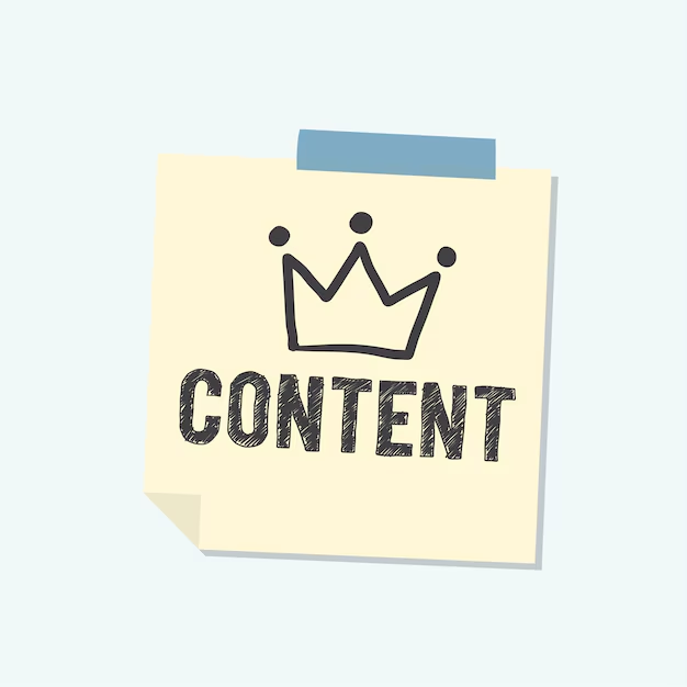 Graphic illustrating 'content is king'