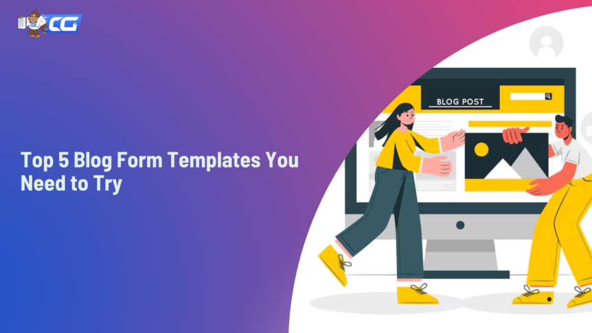 Illustration of blog template