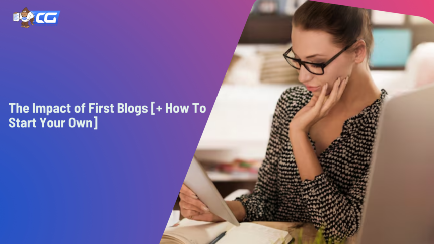 A writer is collecting material for her first blog post