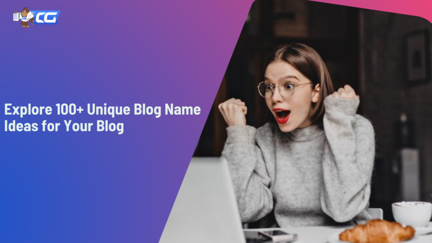 A blogger is excited to find good blog name ideas