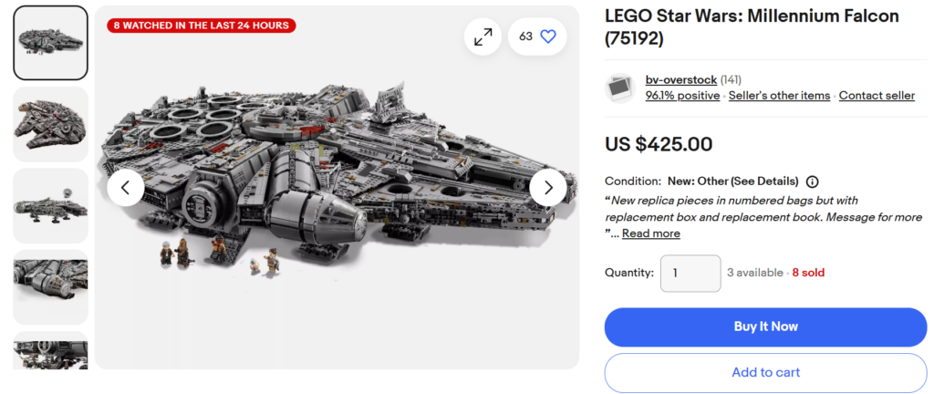 One of the Best Product Title Examples: LEGO Star Wars