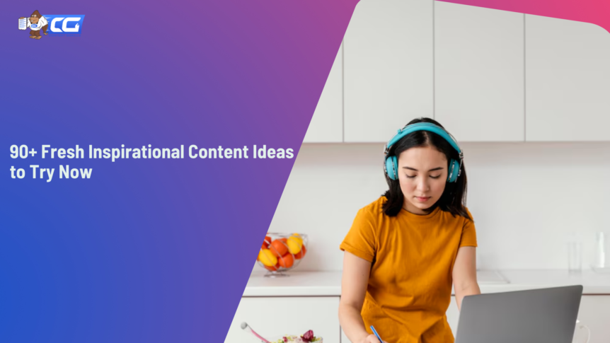 A girl is looking for fresh content ideas