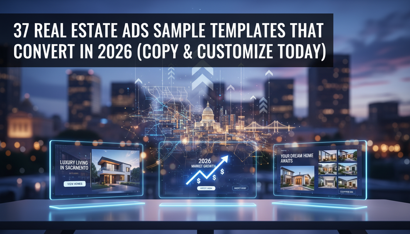 Featured image for “37 Real Estate Ads Sample Templates That Convert in 2026 (Copy & Customize Today)”