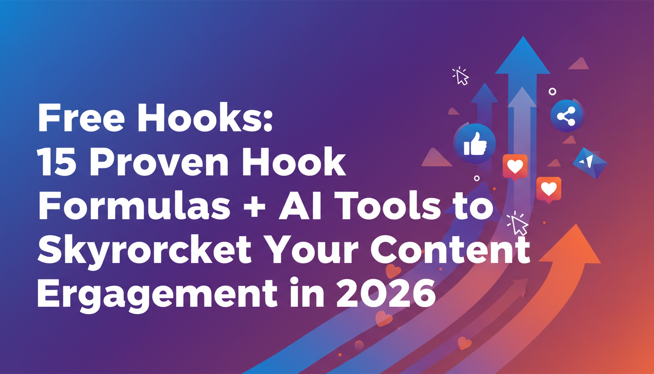 Featured image for “Free Hooks: 15 Proven Hook Formulas + AI Tools to Skyrocket Your Content Engagement in 2026”
