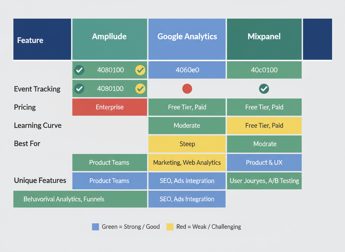 Amplitude Tracking vs Google Analytics vs Mixpanel: Which Analytics Platform Wins in 2026?