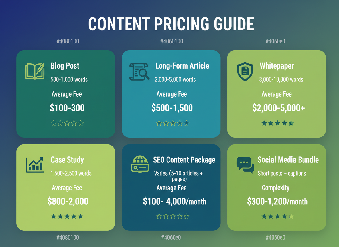 Content Type-Specific Fee Structures: What Different Projects Actually Cost