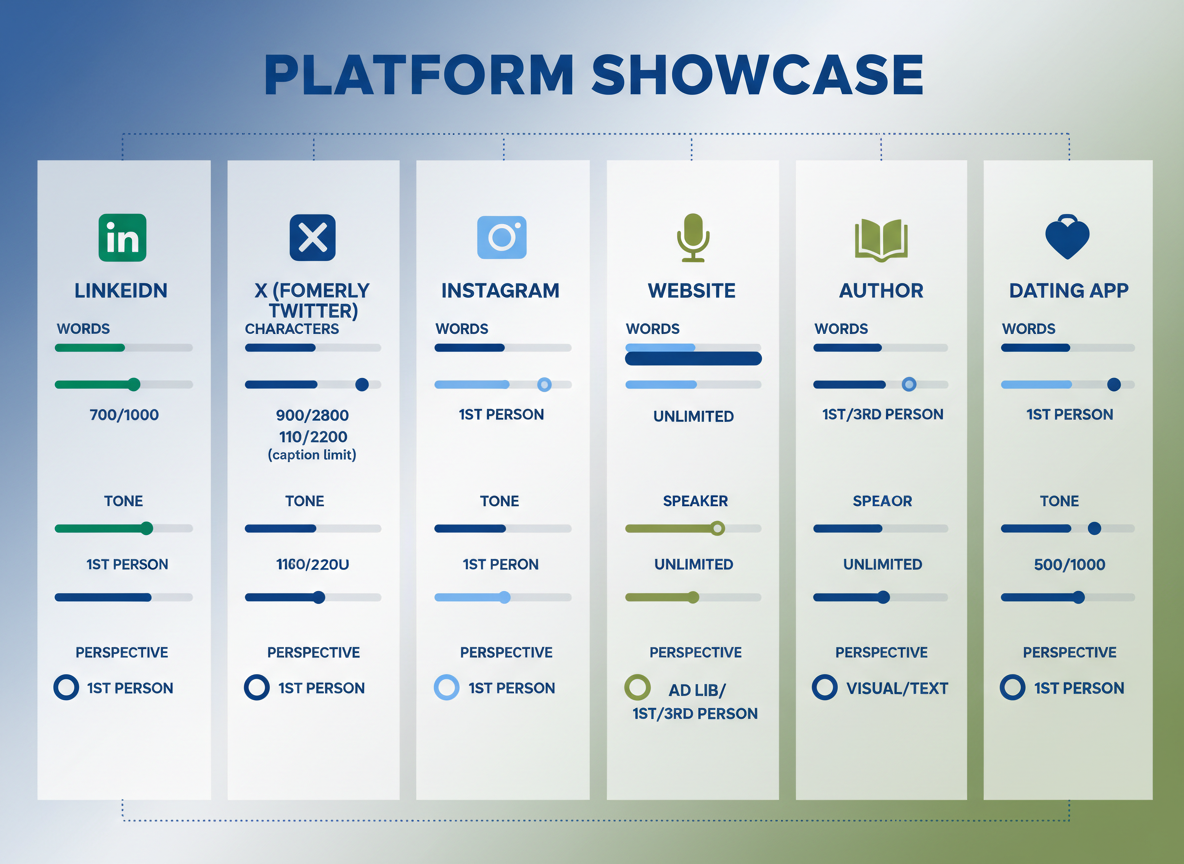 Platform-Specific Personal Biography Requirements and Best Practices