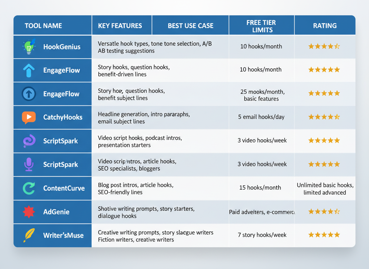 Free AI Hook Generator Tools: 7 Options That Actually Deliver Results