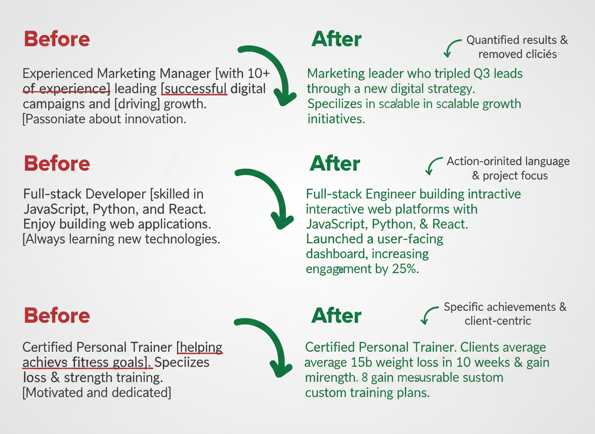 Before & After: Transforming Bloated Bios Into Powerful Short Versions
