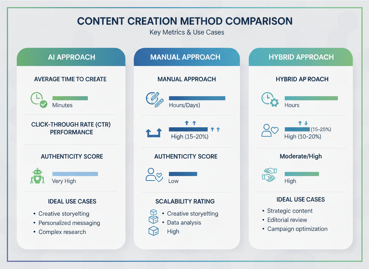 AI vs Manual vs Hybrid: Which Hook Writing Method Wins? (Data-Backed Comparison)