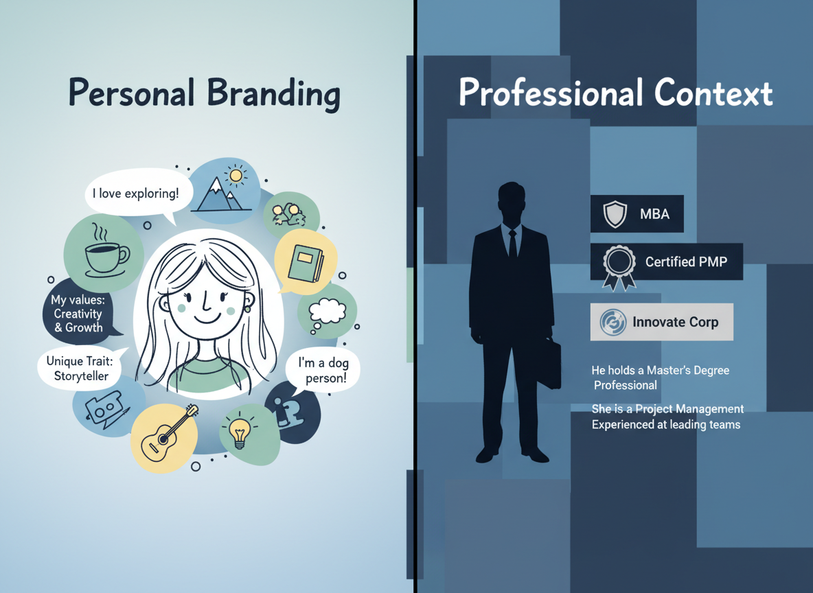 Personal Branding vs. Professional Context: When to Use Which Approach