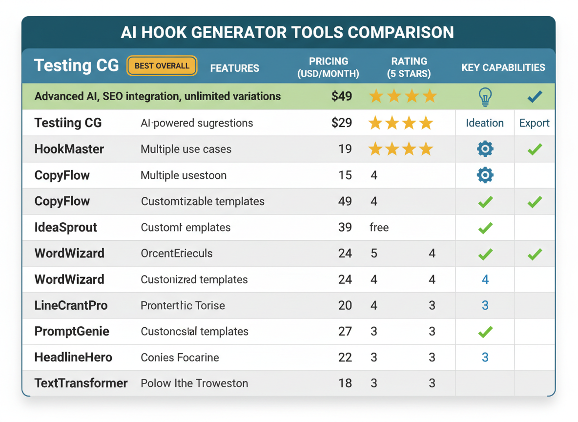 11 Best Hook Sentence Generator Tools Ranked by Performance (2026 Comparison)