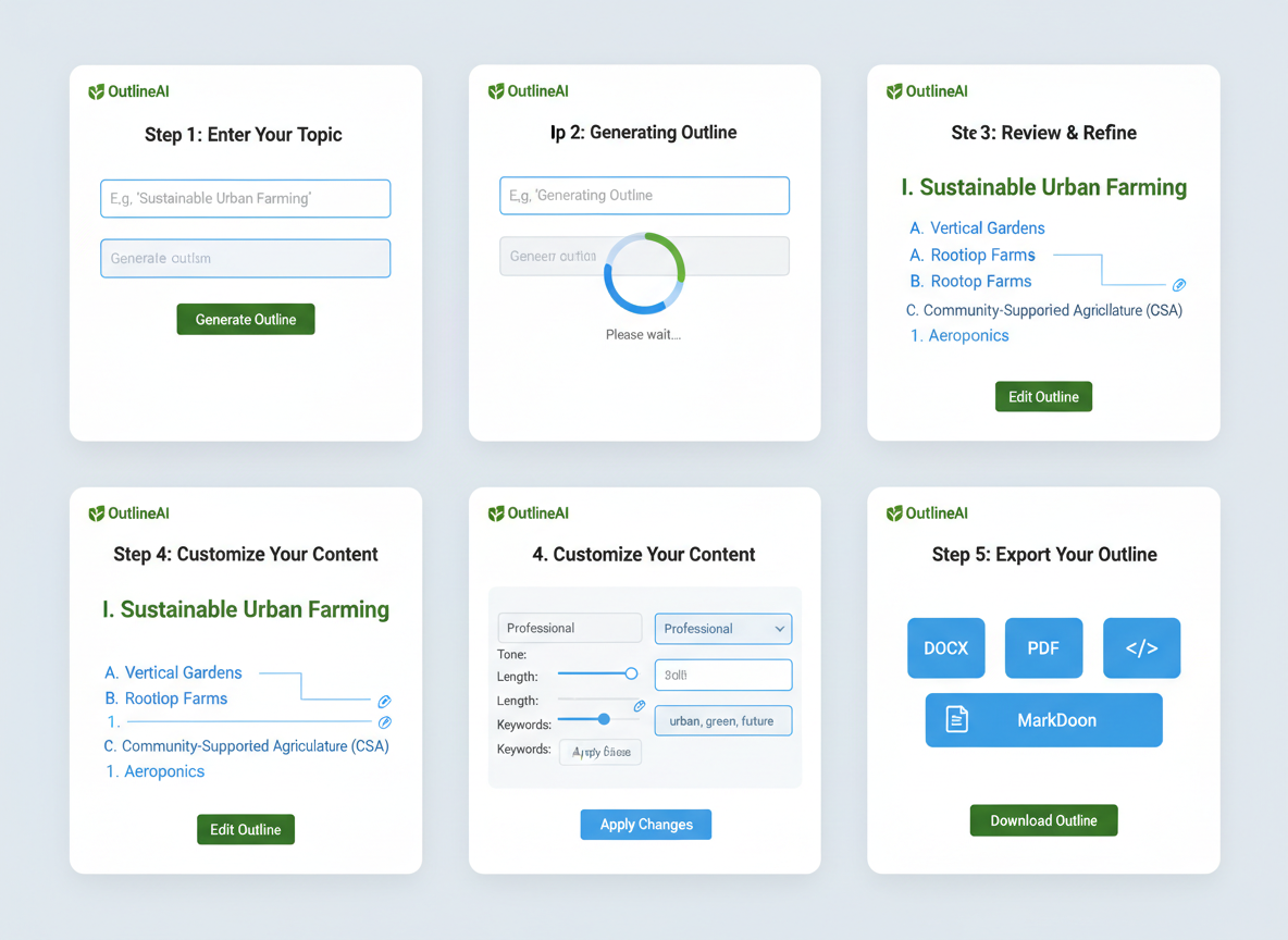 Step-by-Step: How to Use a Free Outline Generator (With Screenshots)