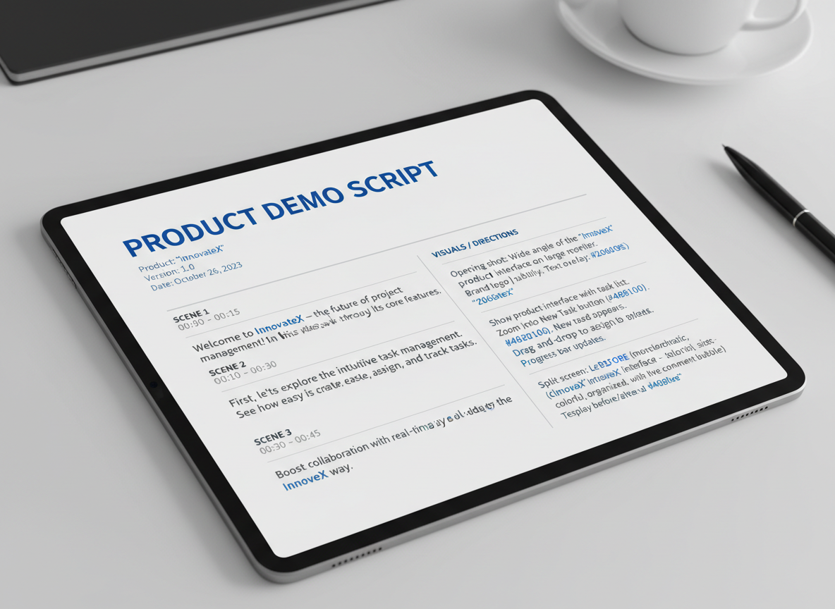 1-3 Minute Product Launch & Demo Video Scripts