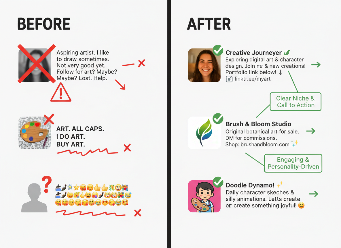 Before & After: 8 Bio Transformations That Increased Engagement by 300%+