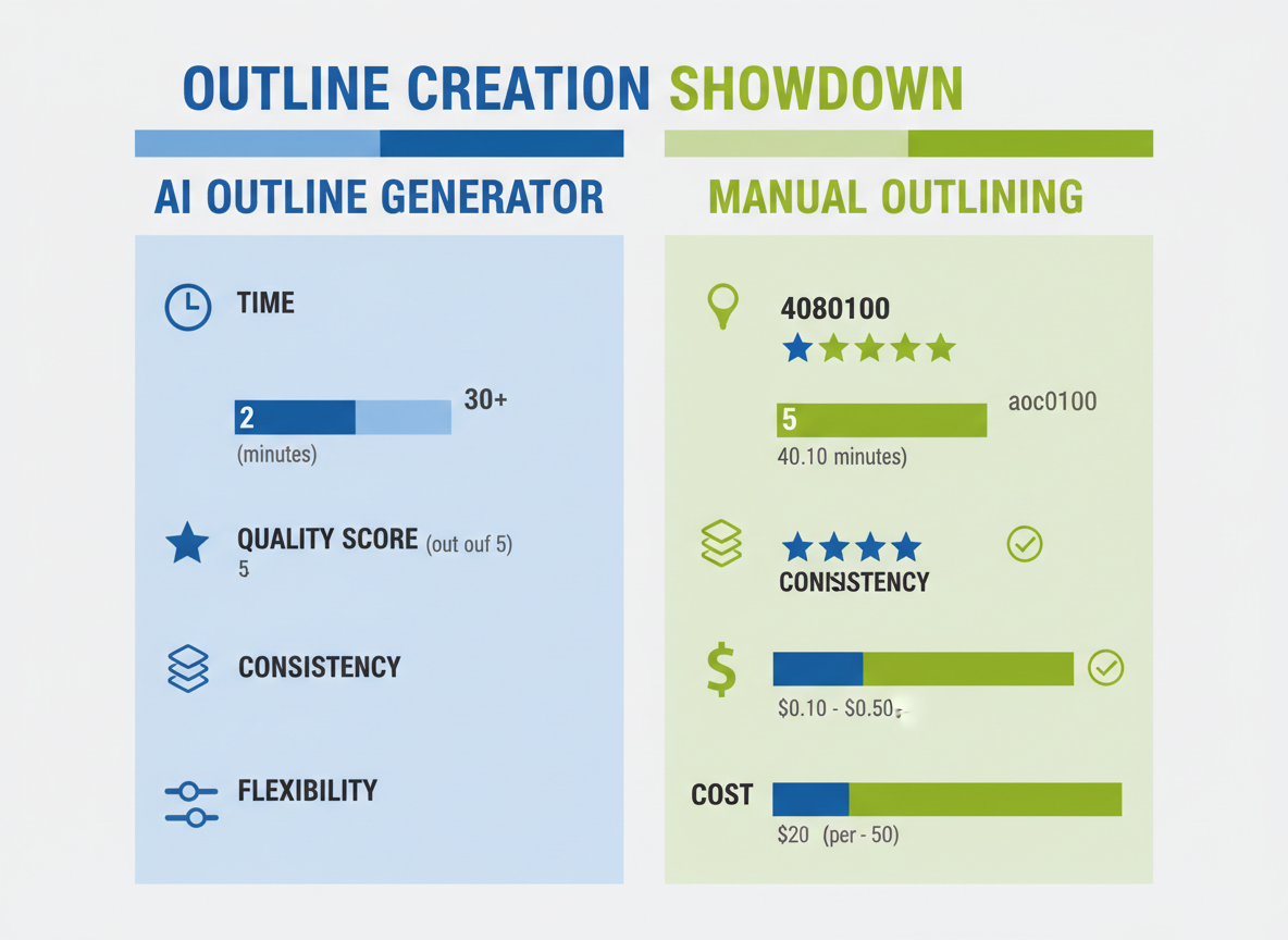 Free Outline Generator vs Manual Outlining: The Real Comparison