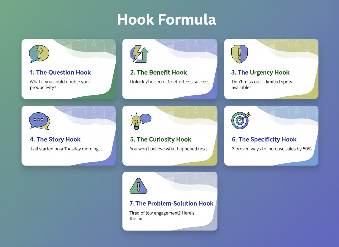 7 Proven Hook Formulas That Stop the Scroll