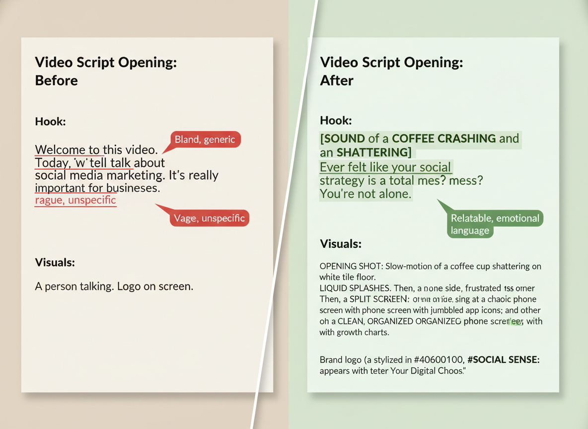 Common Video Script Mistakes (Before & After Examples)