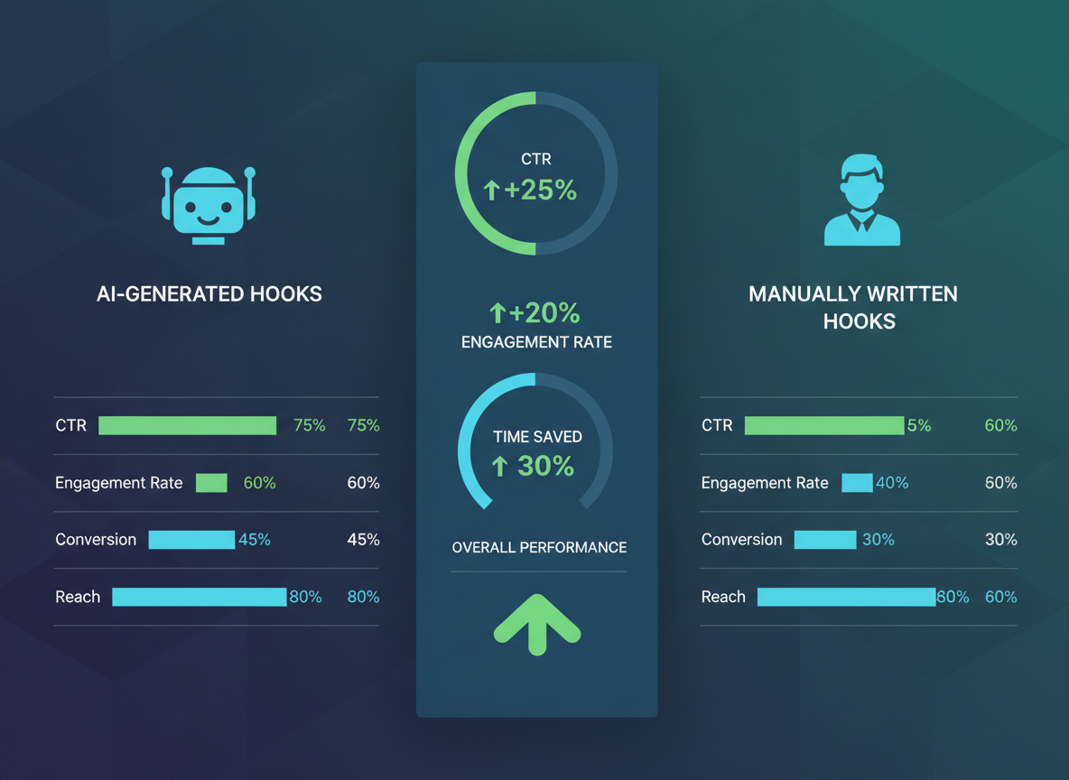 AI-Generated vs Manually Written Hooks: Performance Data and When to Use Each