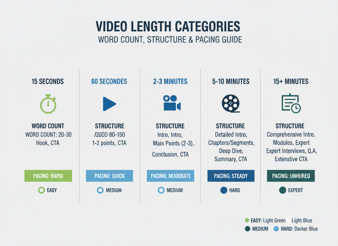 Video Script Timing & Pacing Guidelines by Video Length
