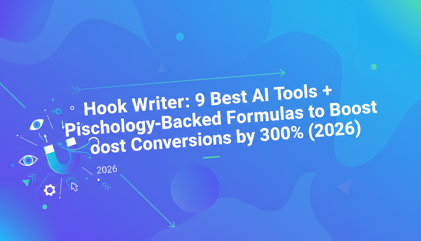 Featured image for “Hook Writer: 9 Best AI Tools + Psychology-Backed Formulas to Boost Conversions by 300% (2026)”