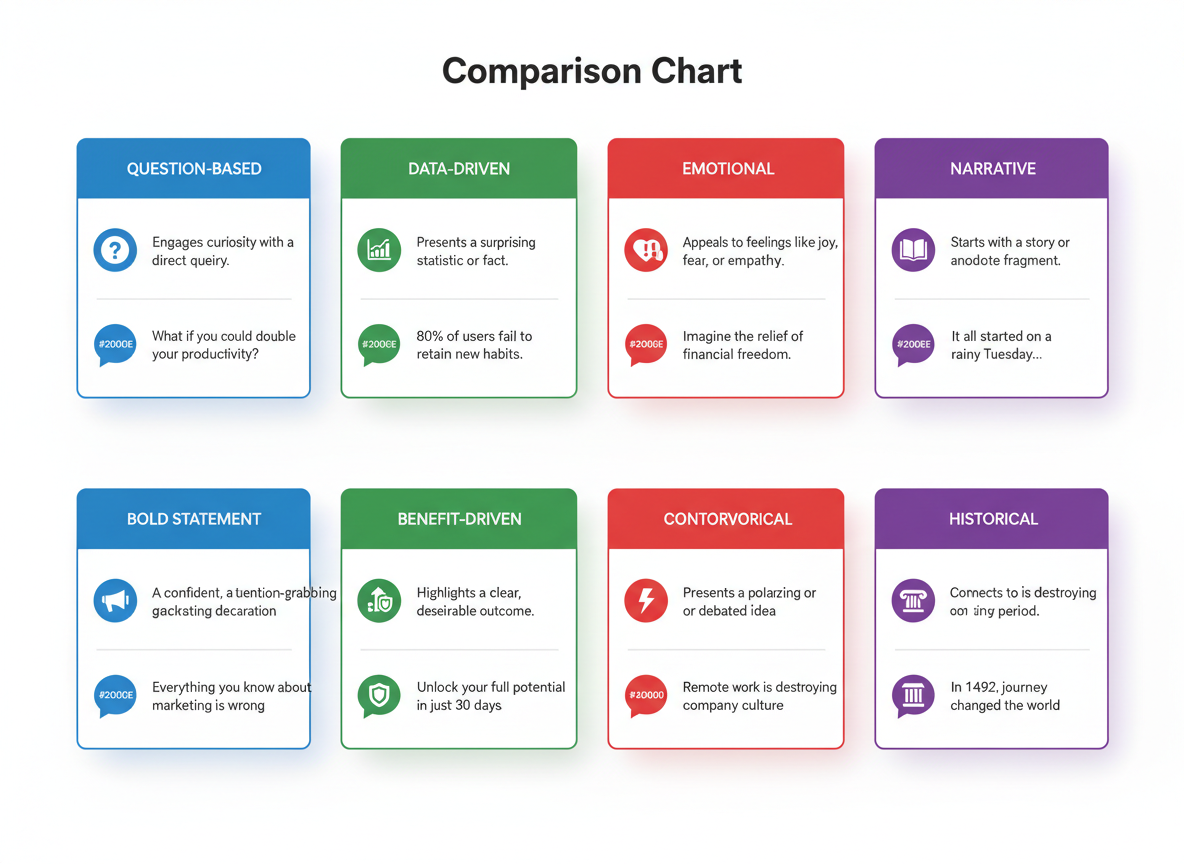 8 Types of Hooks Every Content Creator Must Master (With 24 Real Examples)