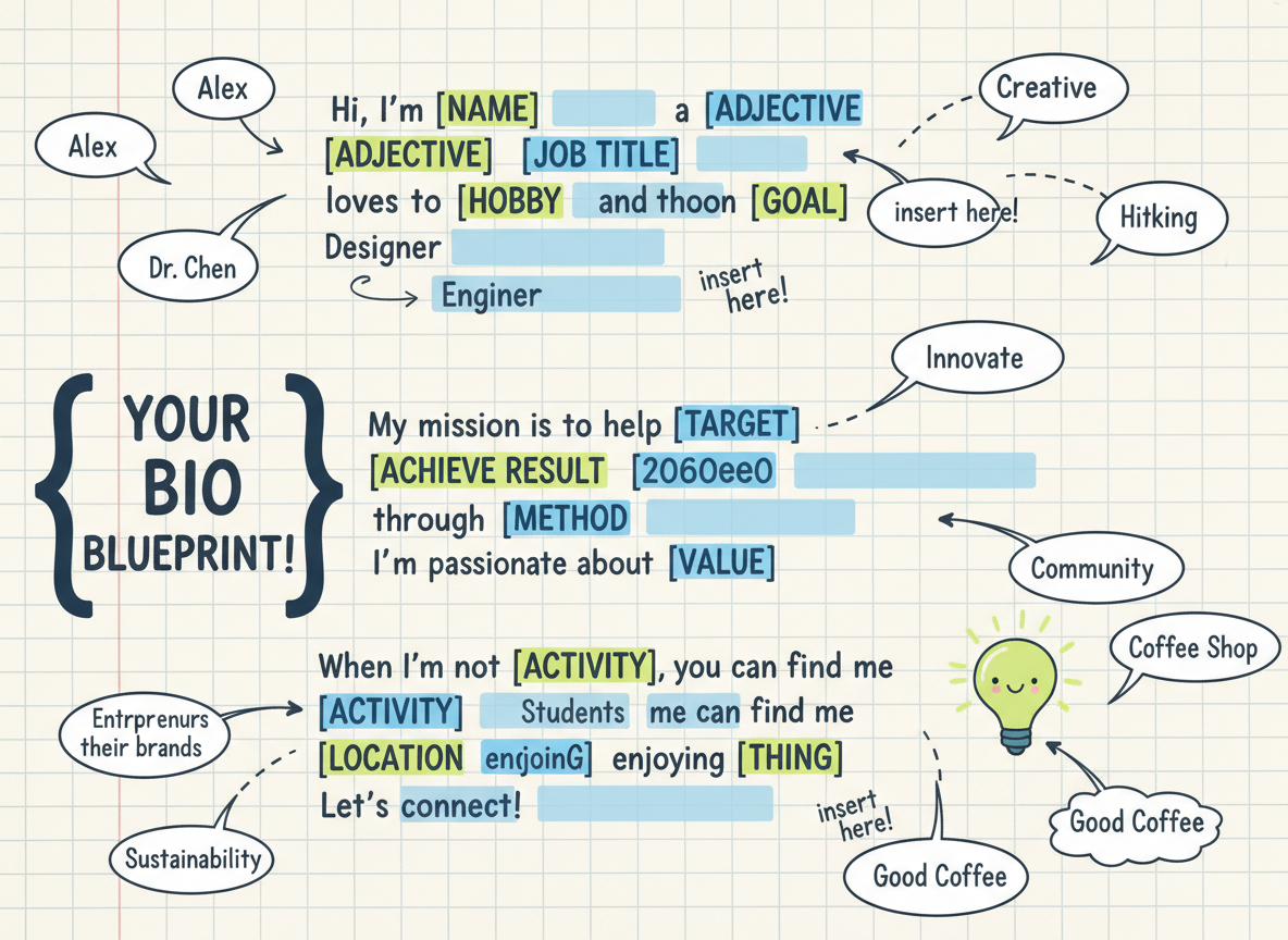 Copy-Paste Templates: 10 Fill-in-the-Blank Bio Formulas