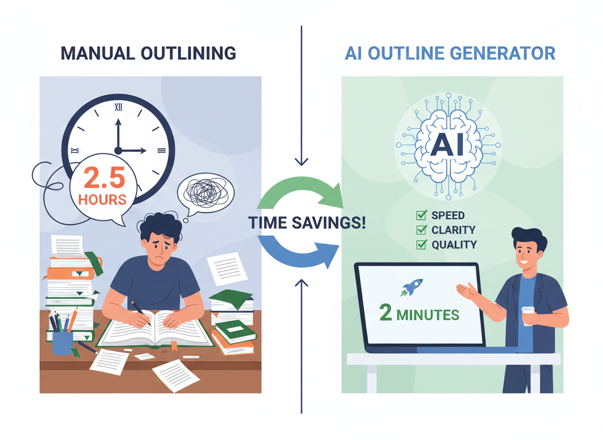 Outline Generator vs Manual Outlining: Time and Quality Comparison