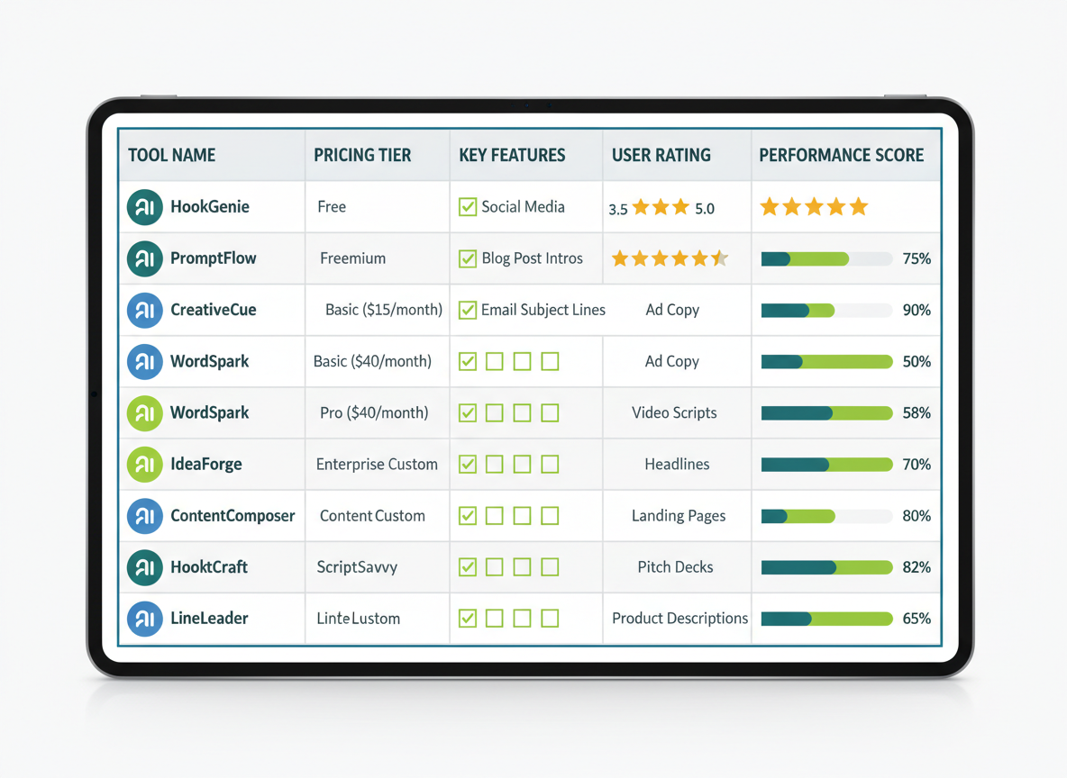9 Best AI Hook Writer Tools Ranked by Performance (2026 Comparison)